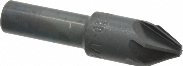 Hertel Countersink: 1/2" Head Dia, 60.00 deg Included Angle, 4 Flute, High-Speed Steel, Right Hand Cut - GX89331003