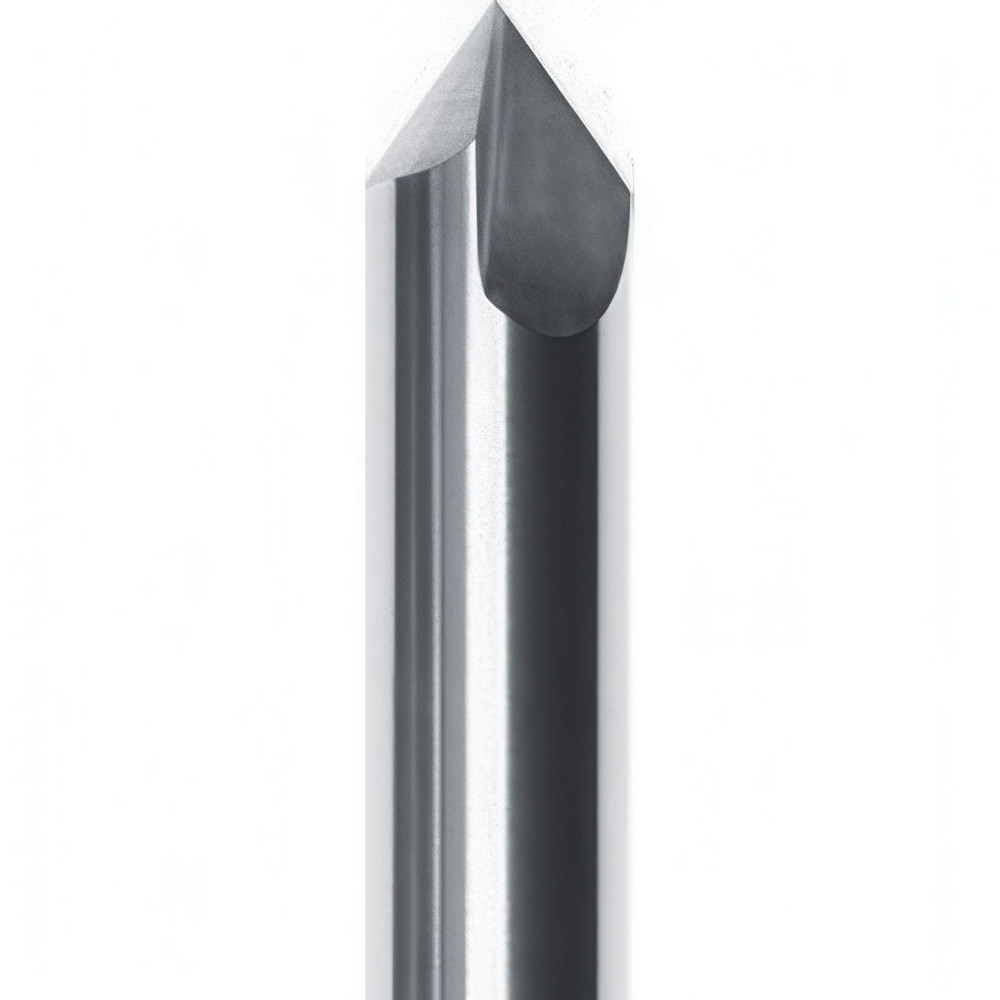 Internal Tool Chamfer Mill: 1/2" Dia, 1/2" Shank Dia, 45 deg, 2 Flute, Solid Carbide, Single End - 64-7255