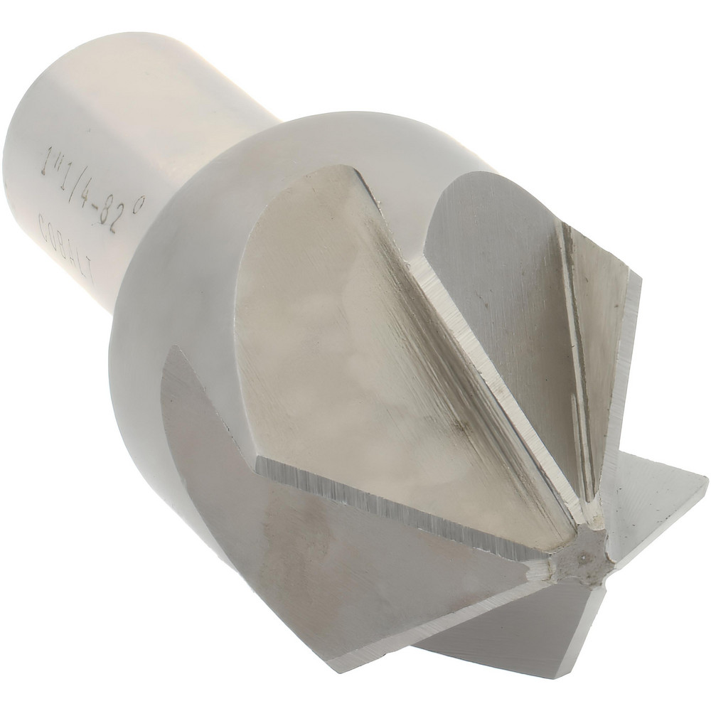 Value Collection Countersink: 1-1/4" Head Dia, 82.00 deg Included Angle, 6 Flute, Cobalt Steel, Right Hand Cut - SC2182116