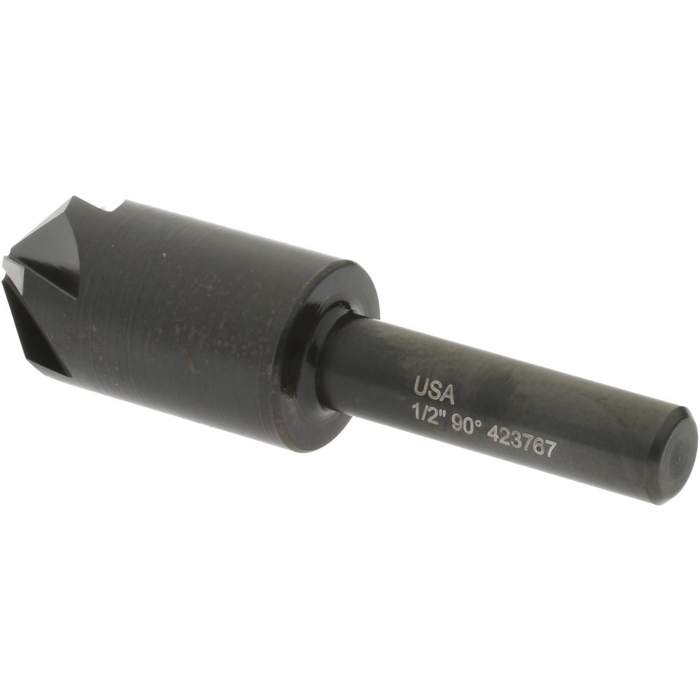 Hertel Countersink: 1/2" Head Dia, 90.00 deg Included Angle, 6 Flute, High-Speed Steel, Right Hand Cut - GX89331284