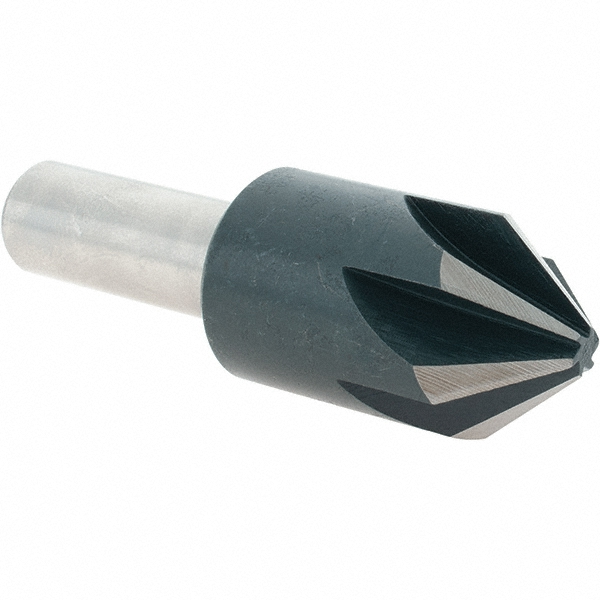 Value Collection Countersink: 7/8" Head Dia, 82.00 deg Included Angle, 6 Flute, High-Speed Steel, Right Hand Cut - 28631