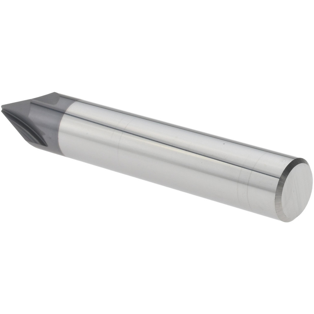 Harvey Tool Chamfer Mill: 1/2" Dia, 1/2" Shank Dia, 50 deg, 4 Flute, Solid Carbide, Single End - 18325-C3
