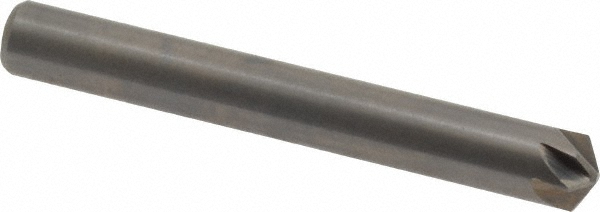 Harvey Tool Chamfer Mill: 1/2" Dia, 1/2" Shank Dia, 60 deg, 4 Flute, Solid Carbide, Double End - 18630-C3