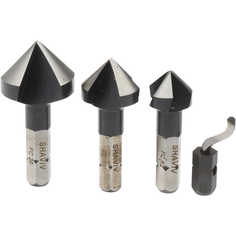 M.A. Ford® Countersink: 5/8" Head Dia, 100.00 deg Included Angle, 6 Flute, Solid Carbide, Right Hand Cut - 78062504TICN