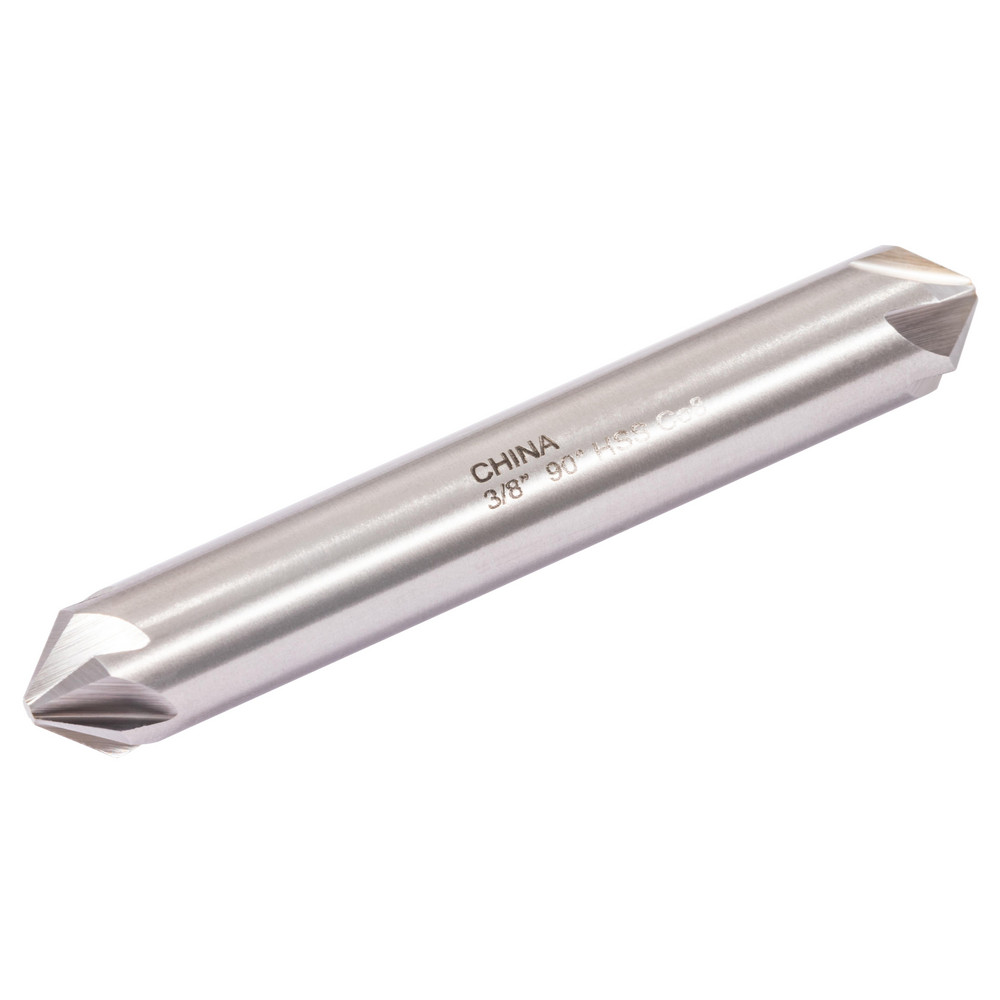 Hertel Countersink: 3/8" Head Dia, 90.00 deg Included Angle, 6 Flute, High-Speed Steel, Right Hand Cut - GX89330351