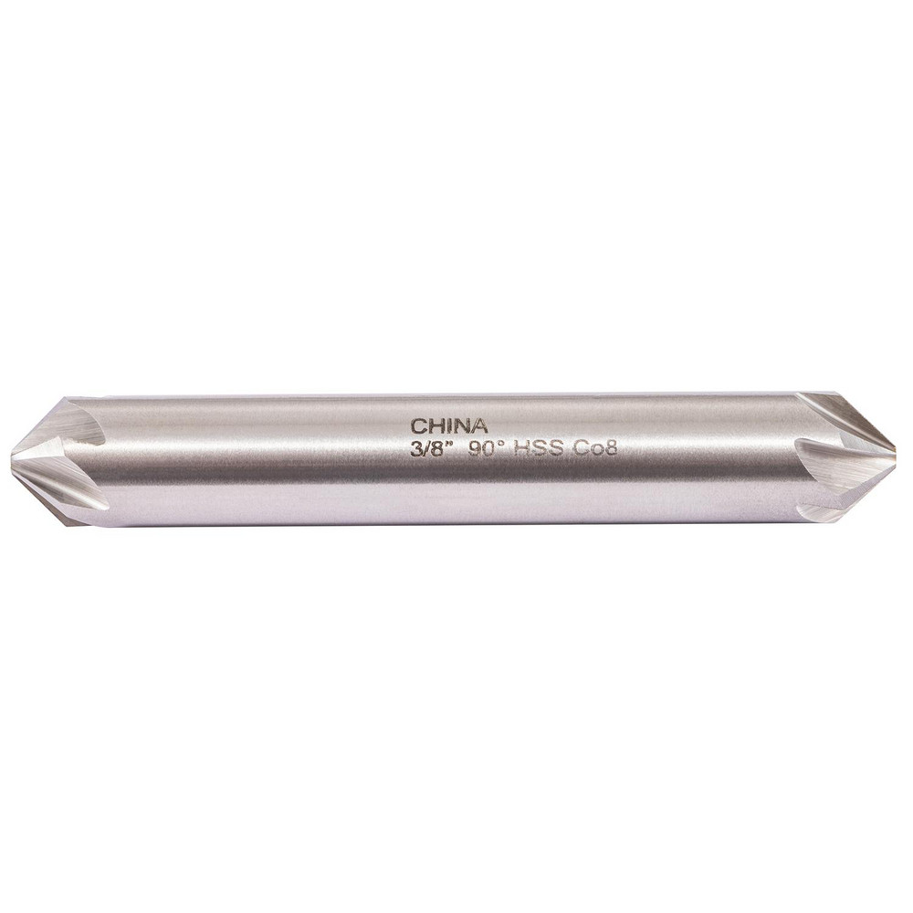 Hertel Countersink: 3/8" Head Dia, 90.00 deg Included Angle, 6 Flute, High-Speed Steel, Right Hand Cut - GX89330351