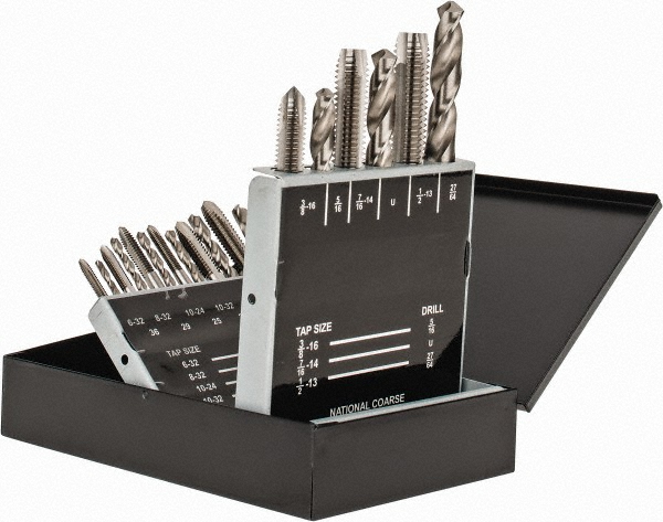 Value Collection Countersink Set: 5 Pc, 1/4 to 1" Head Dia, 3 Flute, 90 deg Included Angle - SC40905S