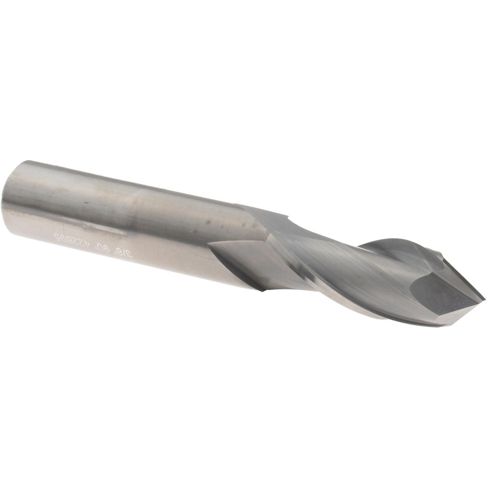 Accupro Chamfer Mill: 1/2" Dia, 1/2" Shank Dia, 60 deg, 4 Flute, Solid Carbide, Single End - E599943860