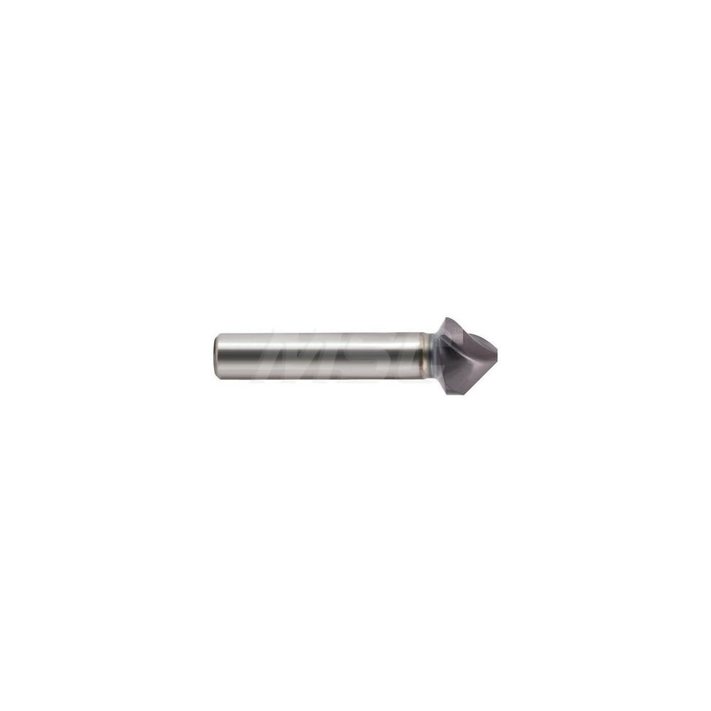 Guhring Countersink: 1-1/4" Head Dia, 82.00 deg Included Angle, 3 Flute, Cobalt Steel, Right Hand Cut - 9056750317500