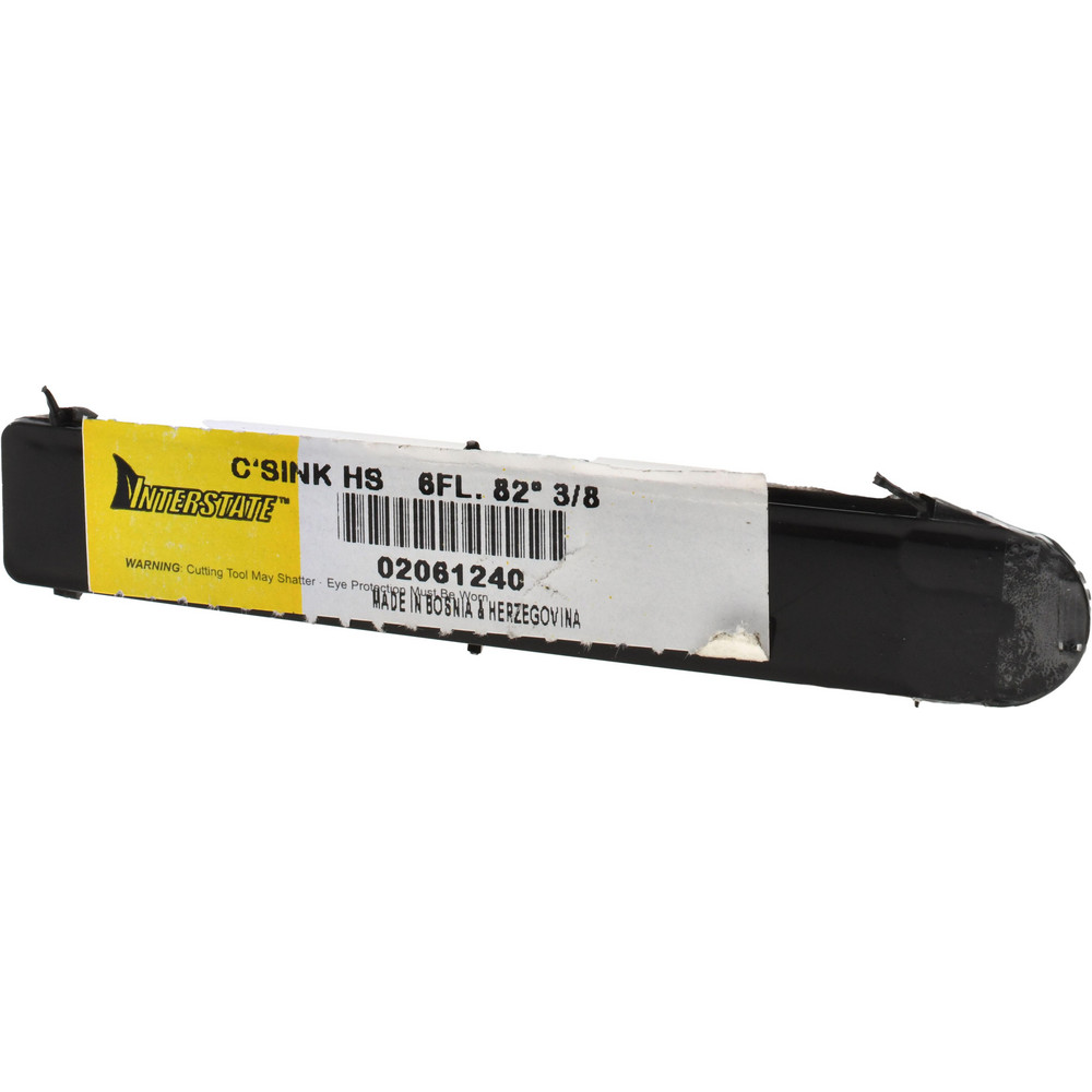 Value Collection Countersink: 3/8" Head Dia, 82.00 deg Included Angle, 6 Flute, High-Speed Steel, Right Hand Cut - SC2082024