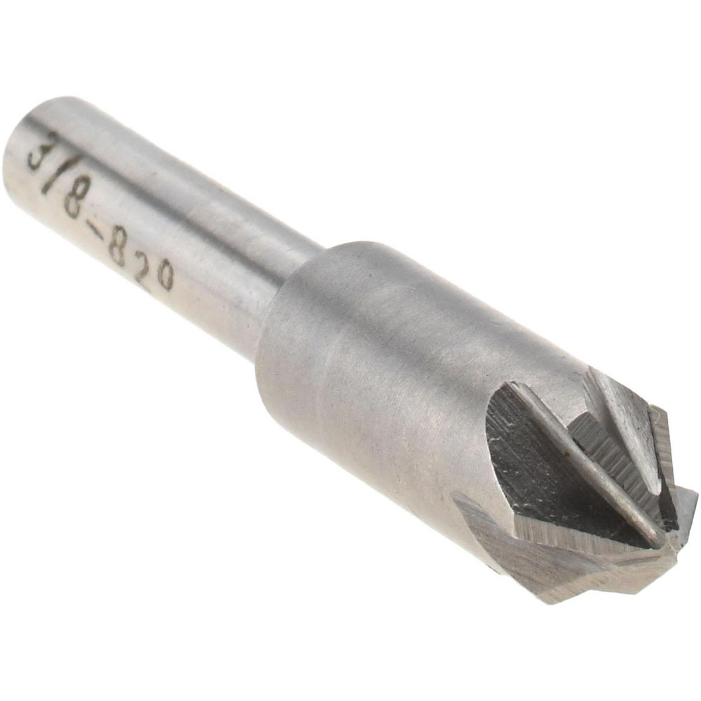 Value Collection Countersink: 3/8" Head Dia, 82.00 deg Included Angle, 6 Flute, High-Speed Steel, Right Hand Cut - SC2082024