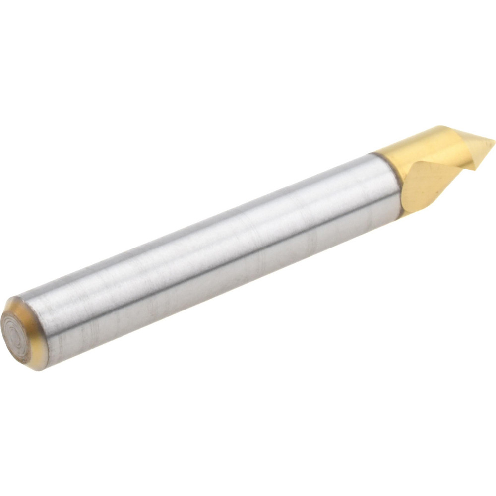 Melin Tool Countersink: 1/4" Head Dia, 60.00 deg Included Angle, 1 Flute, Cobalt Steel, Right Hand Cut - 18146