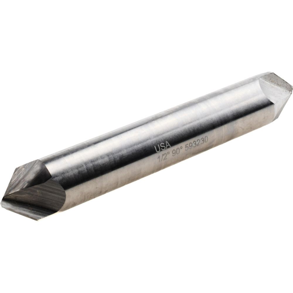 Hertel Chamfer Mill: 3/4" Dia, 3/4" Shank Dia, 82 & 90 deg, Cobalt, Double End - 19251