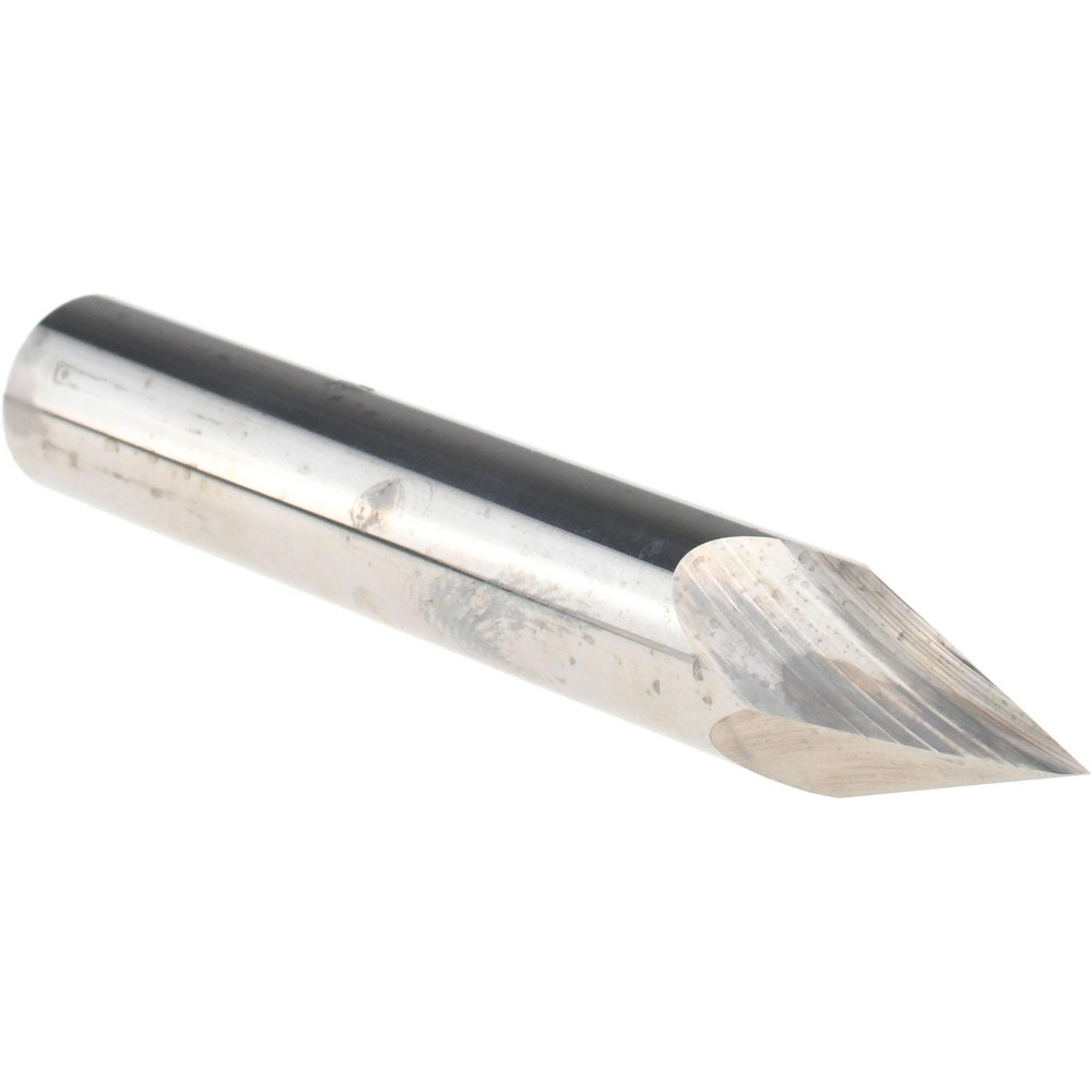 Harvey Tool Chamfer Mill: 3/8" Dia, 3/8" Shank Dia, 40 deg, 2 Flute, Solid Carbide, Single End - 72520