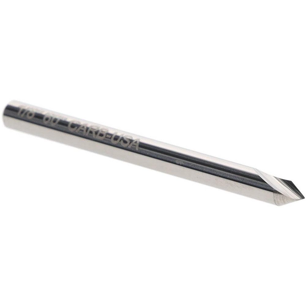 OSG Countersink: 1/8" Head Dia, 60.00 deg Included Angle, 1 Flute, Solid Carbide, Right Hand Cut - 700-1250