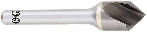 OSG Countersink: 1/8" Head Dia, 60.00 deg Included Angle, 1 Flute, Solid Carbide, Right Hand Cut - 700-1250