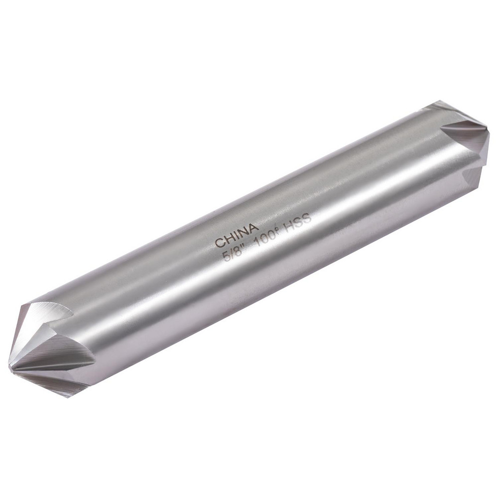 Hertel Countersink: 5/8" Head Dia, 100.00 deg Included Angle, 6 Flute, High-Speed Steel, Right Hand Cut - GX89330443