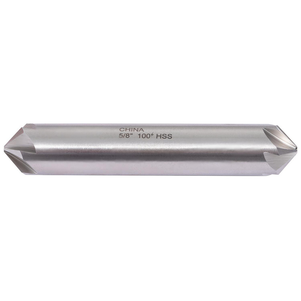 Hertel Countersink: 5/8" Head Dia, 100.00 deg Included Angle, 6 Flute, High-Speed Steel, Right Hand Cut - GX89330443