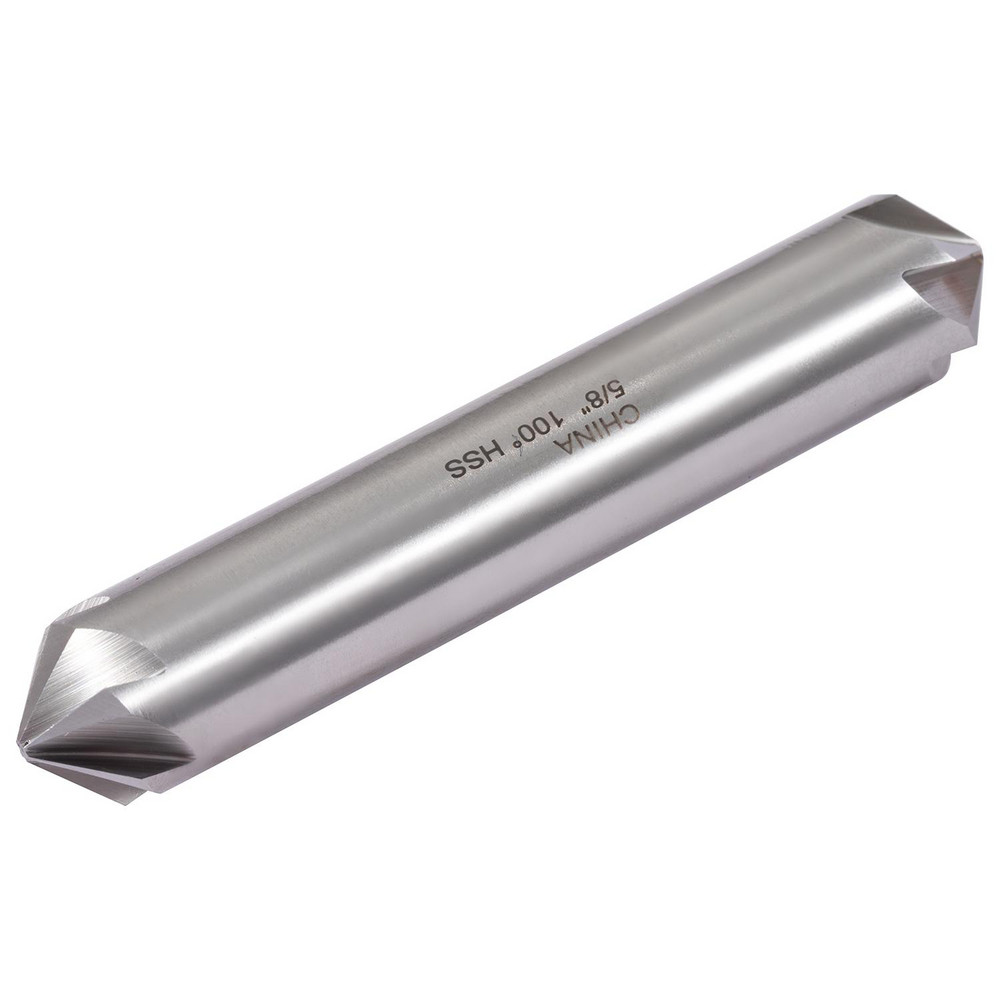 Hertel Countersink: 5/8" Head Dia, 100.00 deg Included Angle, 6 Flute, High-Speed Steel, Right Hand Cut - GX89330443