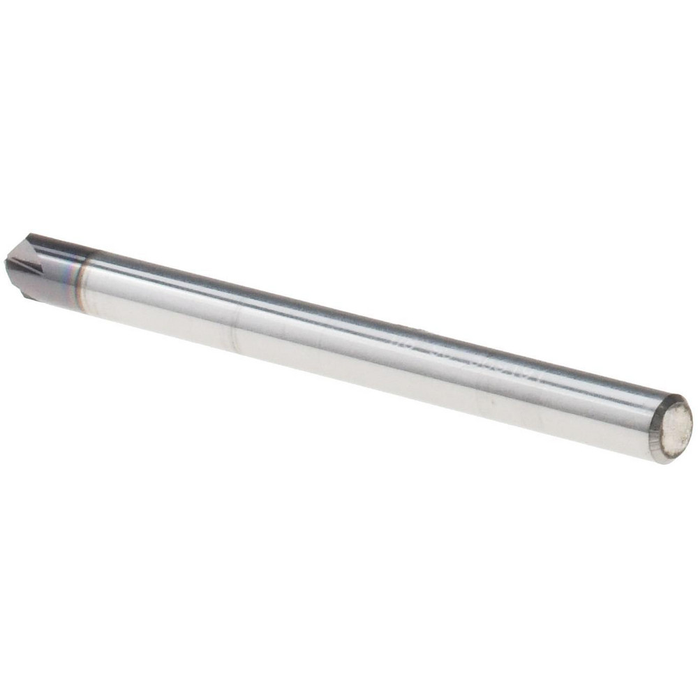 Titan USA Chamfer Mill: 1/8" Dia, 1/8" Shank Dia, 90 deg, 4 Flute, Solid Carbide, Single End - TC87804