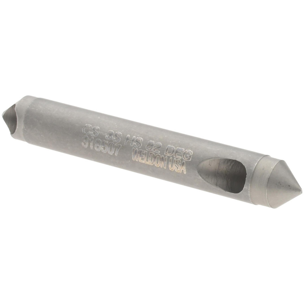 Melin Tool Countersink: 1/4" Head Dia, 90.00 deg Included Angle, 6 Flute, Solid Carbide, Right Hand Cut - 18460
