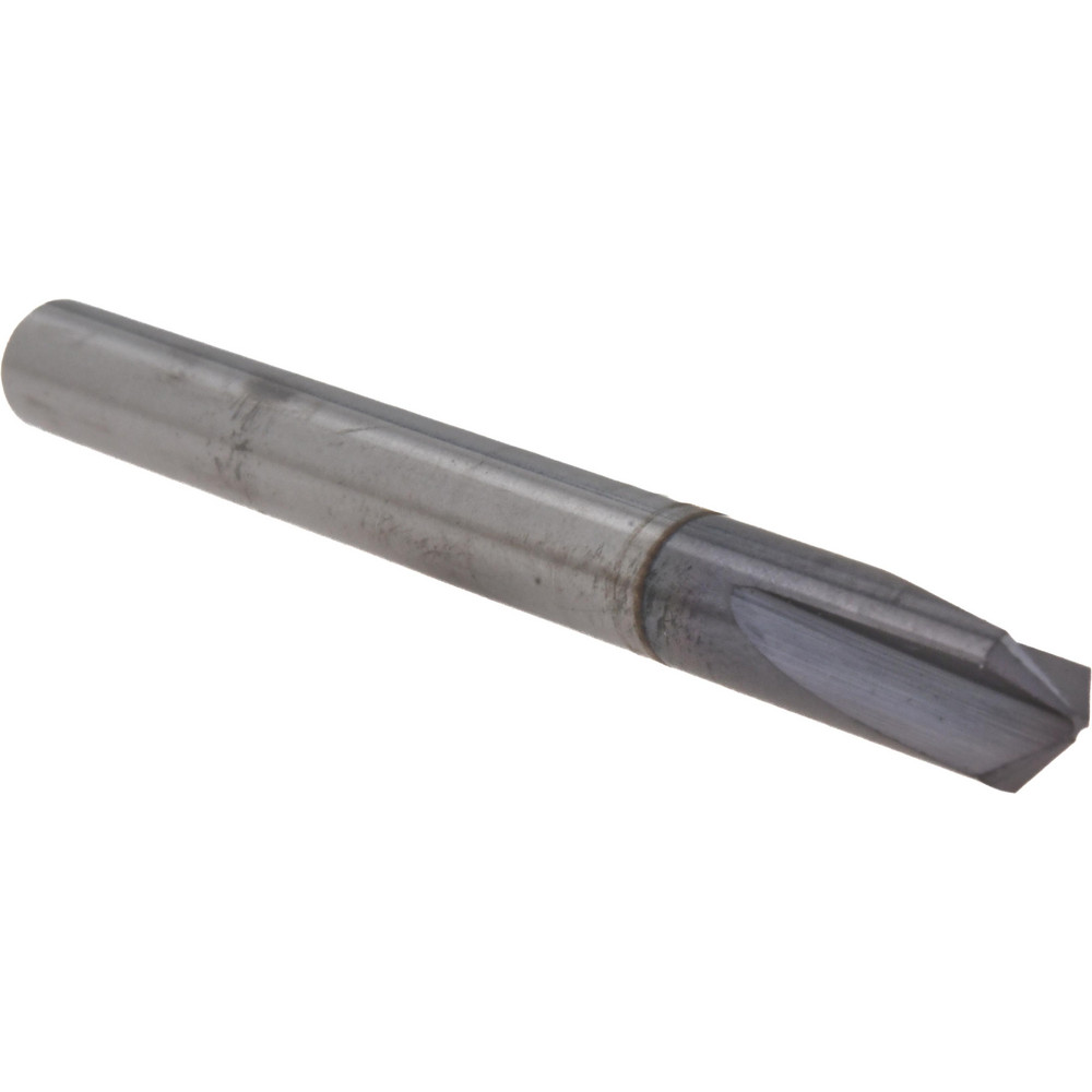 Harvey Tool Chamfer Mill: 3/16" Dia, 3/16" Shank Dia, 90 deg, 3 Flute, Solid Carbide, Single End - 790945-C3