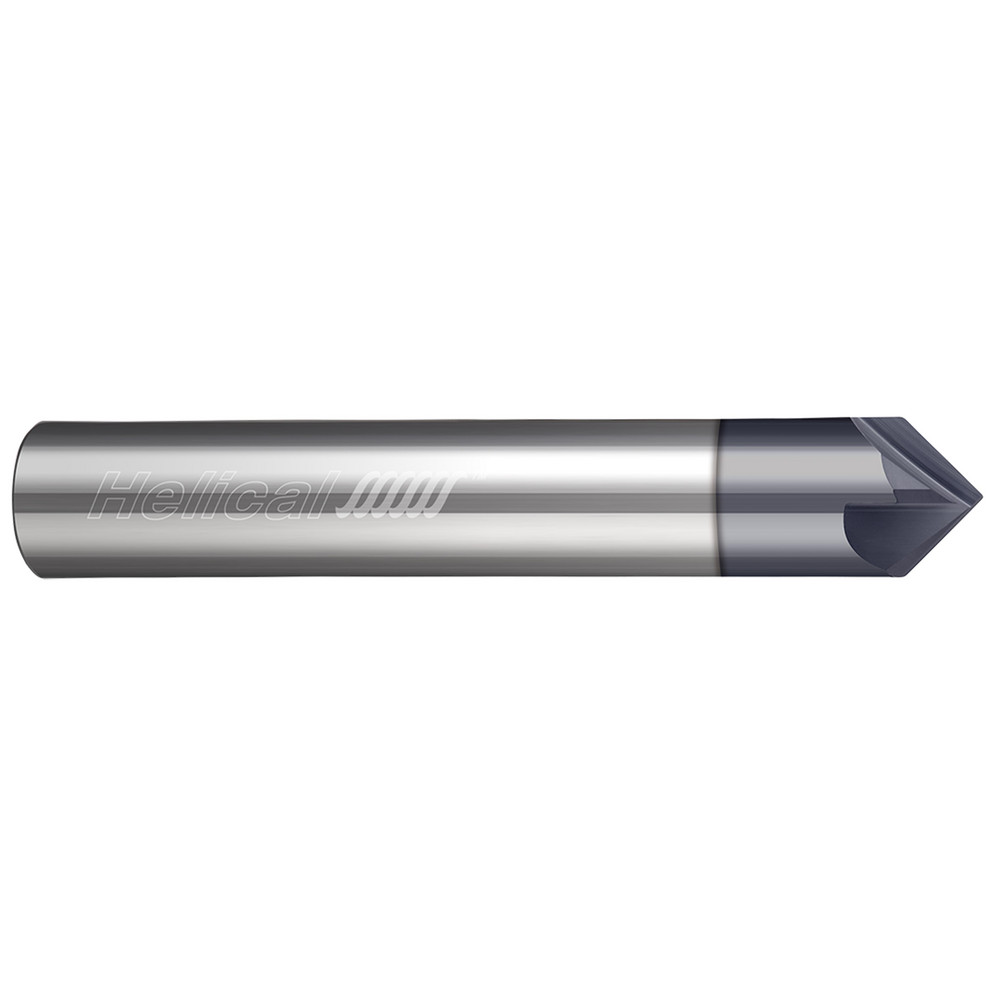 Guhring Chamfer Mill: 3/8" Dia, 3/8" Shank Dia, 90 deg, 5 Flute, Solid Carbide, Single End - 9068760095200