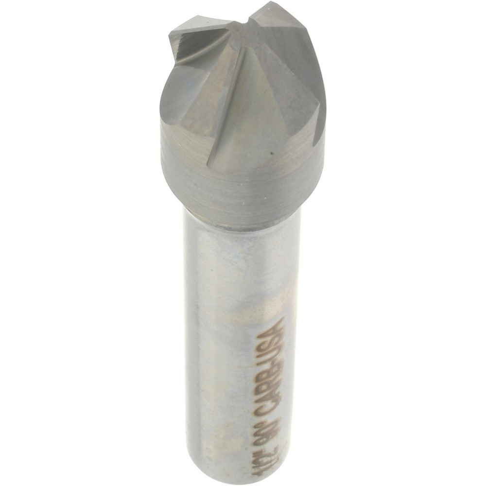 Hertel Countersink: 1/2" Head Dia, 90.00 deg Included Angle, 4 Flute, Solid Carbide, Right Hand Cut - 334-006070