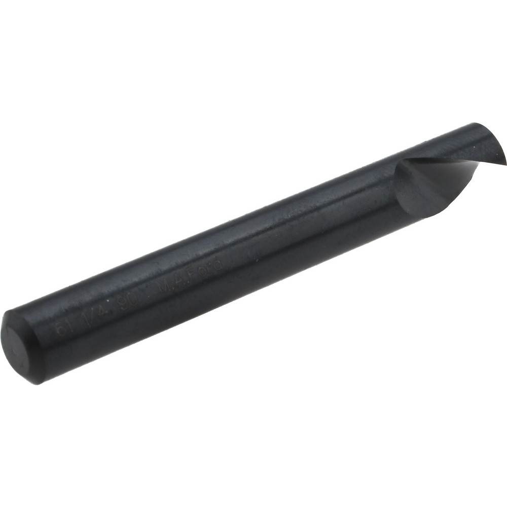 M.A. Ford® Countersink: 1/4" Head Dia, 90.00 deg Included Angle, 1 Flute, High-Speed Steel, Right Hand Cut - 61025003