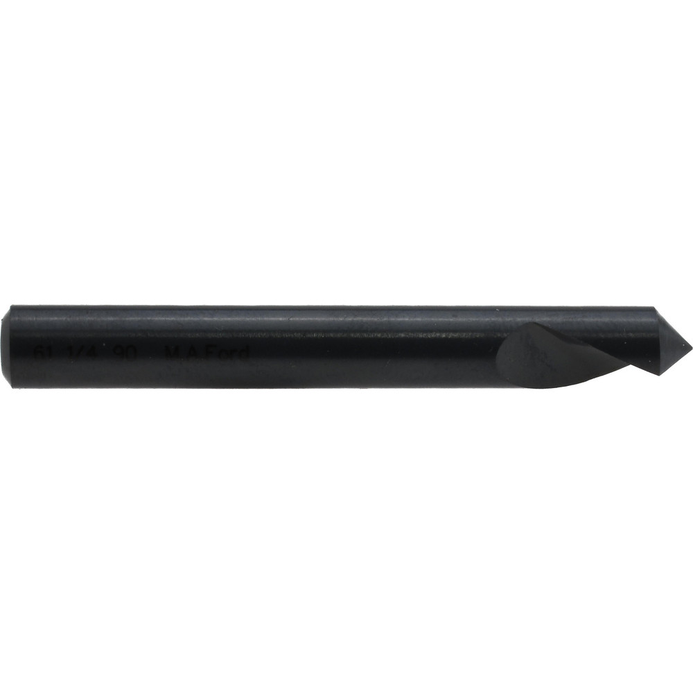 M.A. Ford® Countersink: 1/4" Head Dia, 90.00 deg Included Angle, 1 Flute, High-Speed Steel, Right Hand Cut - 61025003
