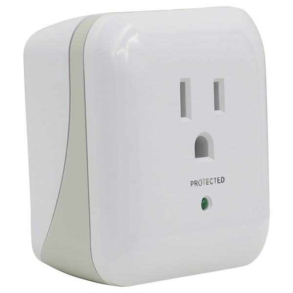 Prime 1-Outlet Wall Tap with 900-Joule Surge Protection and End of Service Alarm - PB802105