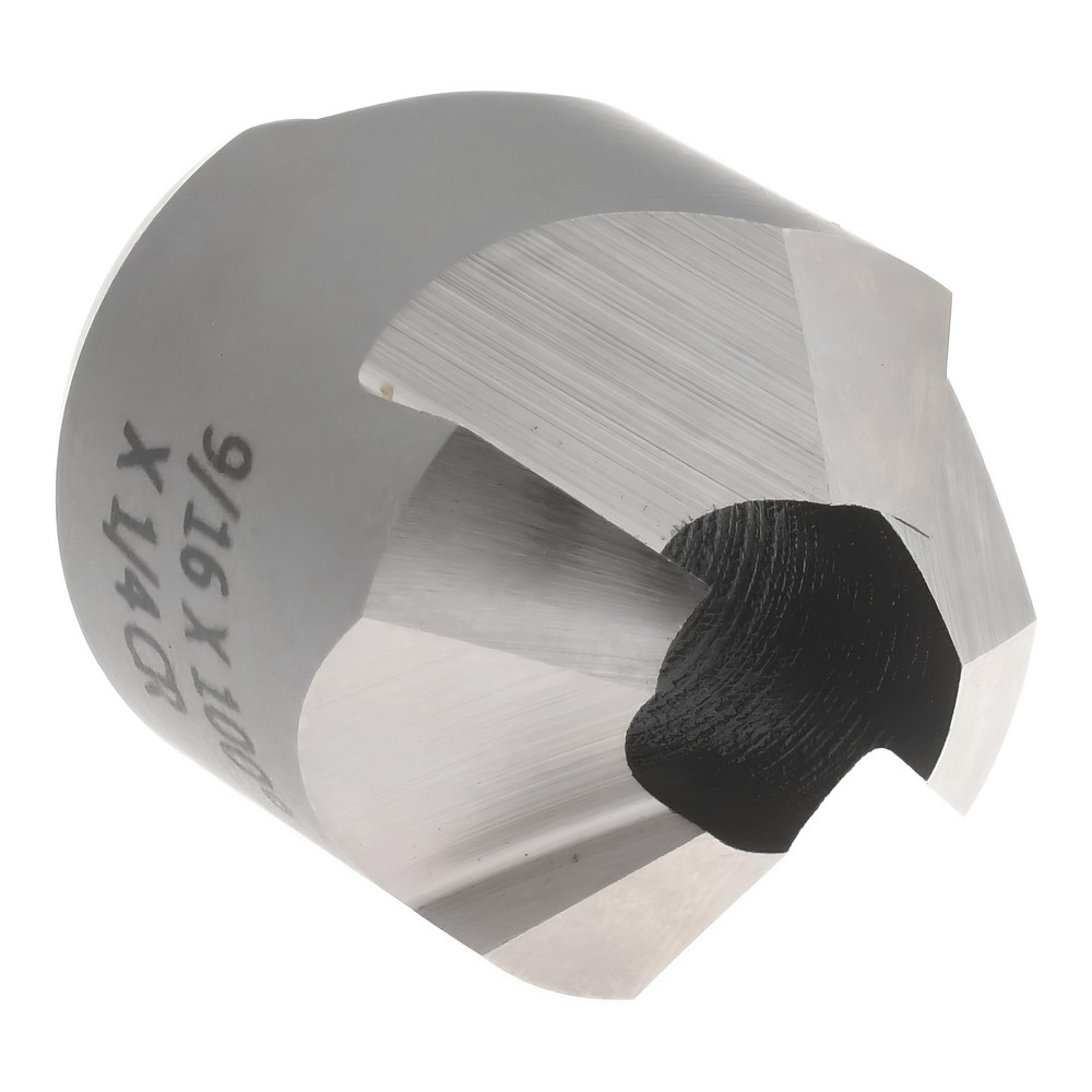 Made in USA 4 Flutes, 9/16" Cutter Head Dia, 1/4" Pilot Hole Dia, High Speed Steel Reverse Countersink - 180-6L