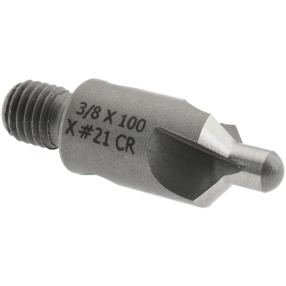 Made in USA 2-1/2" OAL, 3/8" Head Dia, 2 Flute, 100° Incl Angle, Integral Pilot, Adjustable Stop Countersink - 150-2-100-.1910