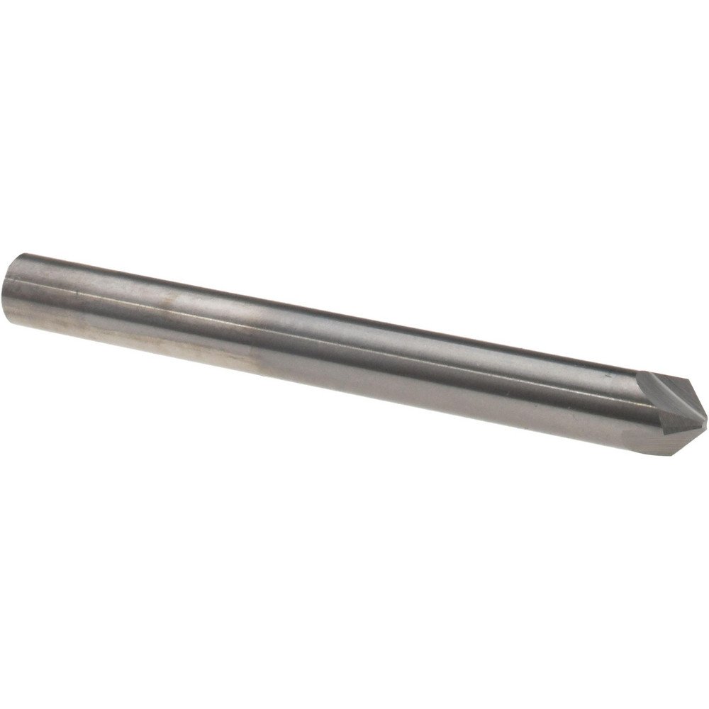 Harvey Tool Chamfer Mill: 3/8" Dia, 3/8" Shank Dia, 80 deg, 3 Flute, Solid Carbide, Single End - 18440-C3