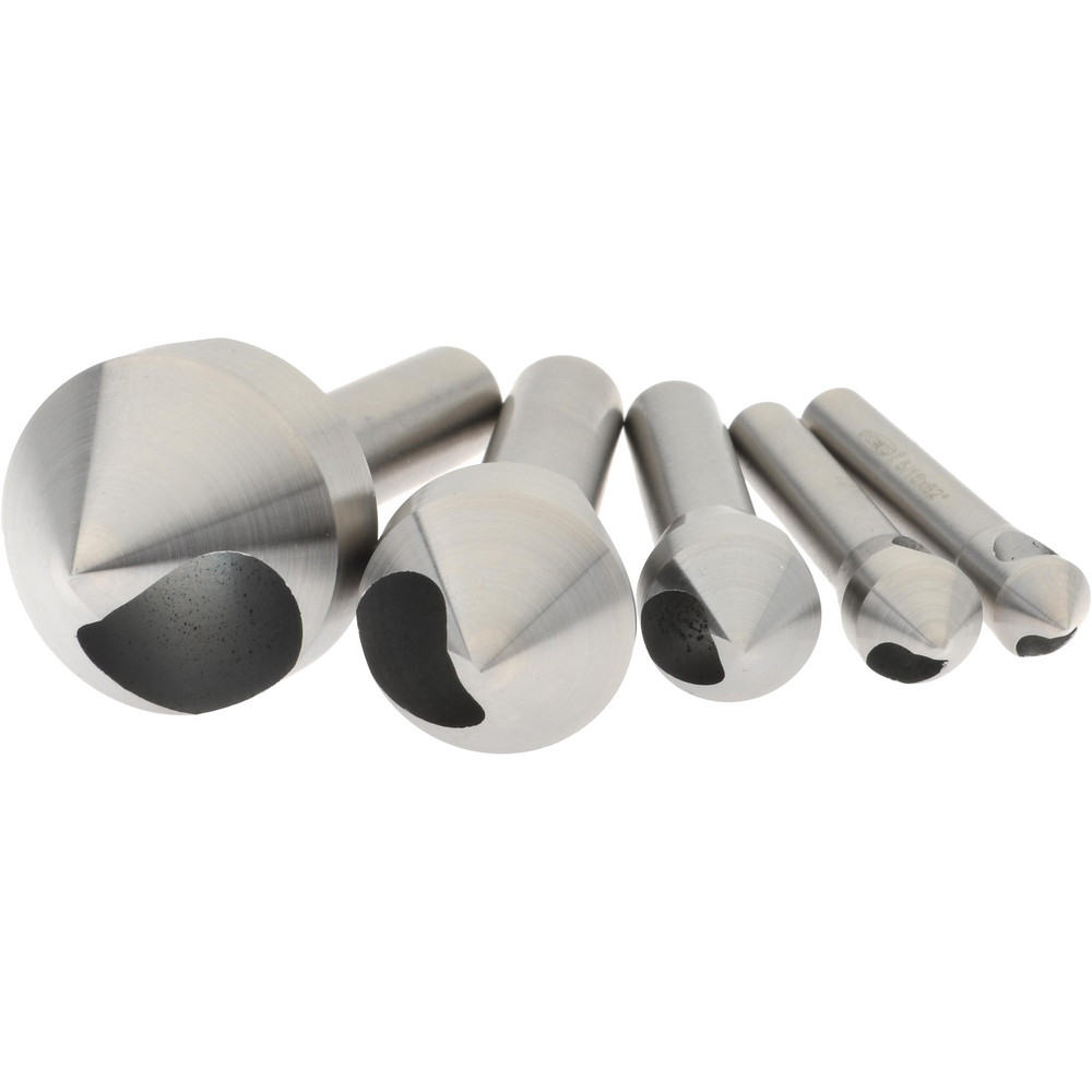 Keo Countersink Set: 5 Pc, 5/16 to 1" Head Dia, 0 Flute, 82 deg Included Angle - 919-000-217