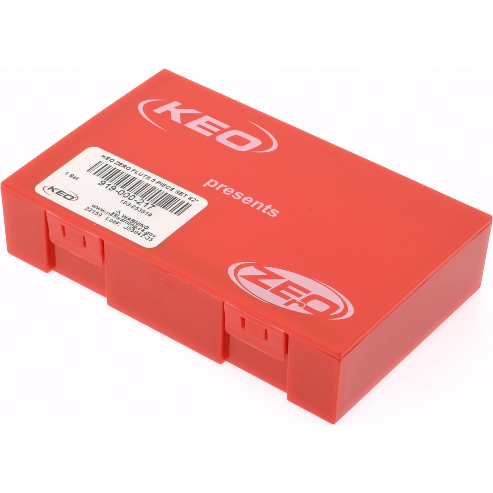 Keo Countersink Set: 5 Pc, 5/16 to 1" Head Dia, 0 Flute, 82 deg Included Angle - 919-000-217