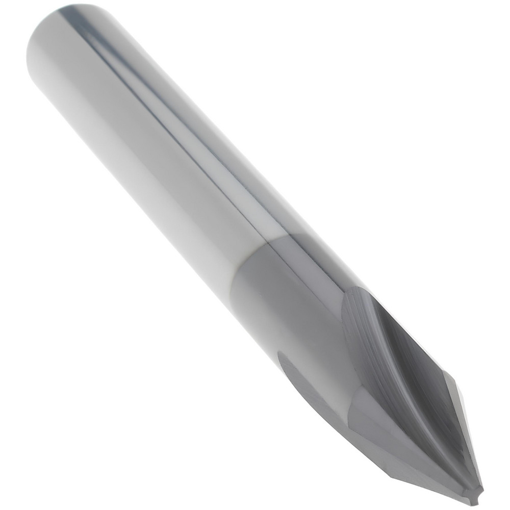 Harvey Tool Chamfer Mill: 3/16" Dia, 3/16" Shank Dia, 30 deg, 3 Flute, Solid Carbide, Single End - 978115-C3