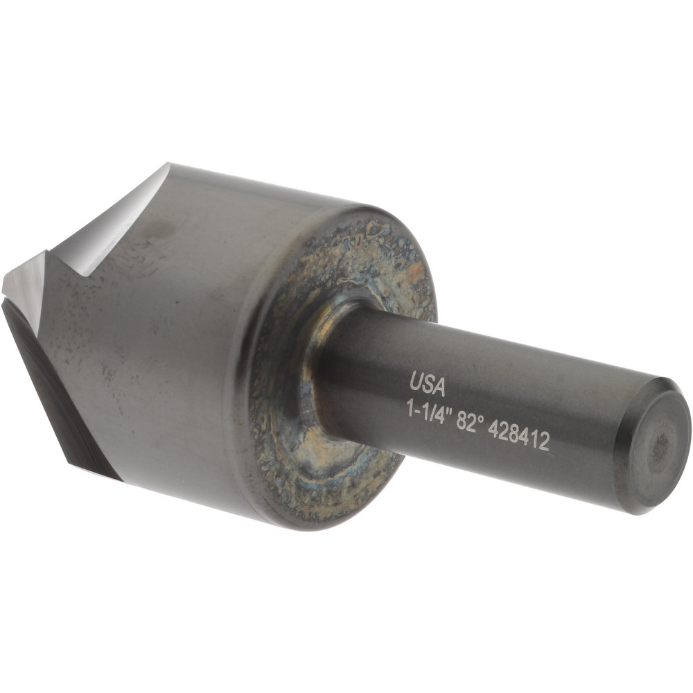 Hertel Countersink: 1-1/4" Head Dia, 82.00 deg Included Angle, 4 Flute, High-Speed Steel, Right Hand Cut - GX89330906