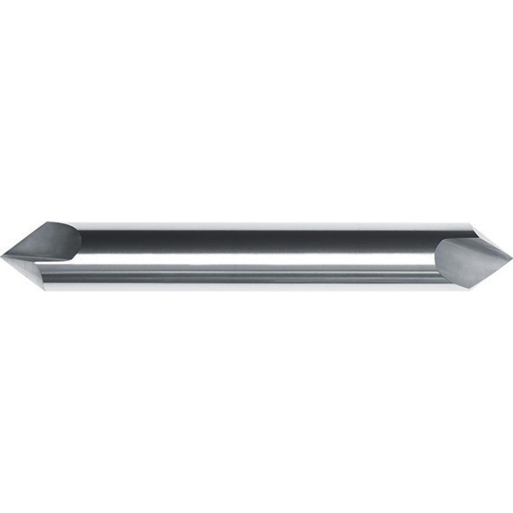 Melin Tool Chamfer Mill: 1" Dia, 1/2" Shank Dia, 90 deg, 2 Flute, Cobalt, Single End - 19248