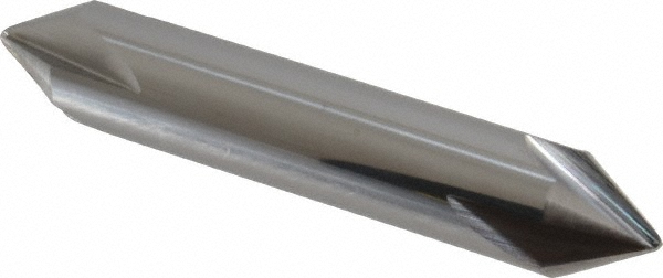 ProMax Chamfer Mill: 1/2" Dia, 1/2" Shank Dia, 60 deg, 4 Flute, Solid Carbide, Double End - 133-03220