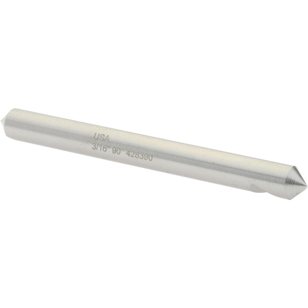 Hertel Countersink: 3/16" Head Dia, 90.00 deg Included Angle, 1 Flute, High-Speed Steel, Right Hand Cut - GX89340061