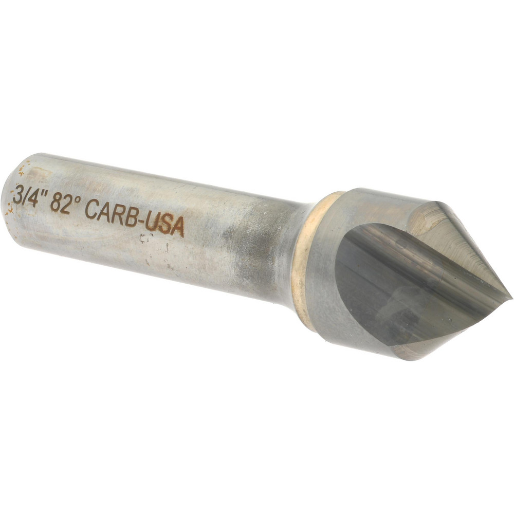 Hertel Countersink: 3/4" Head Dia, 100.00 deg Included Angle, 6 Flute, Solid Carbide, Right Hand Cut - 336-008580