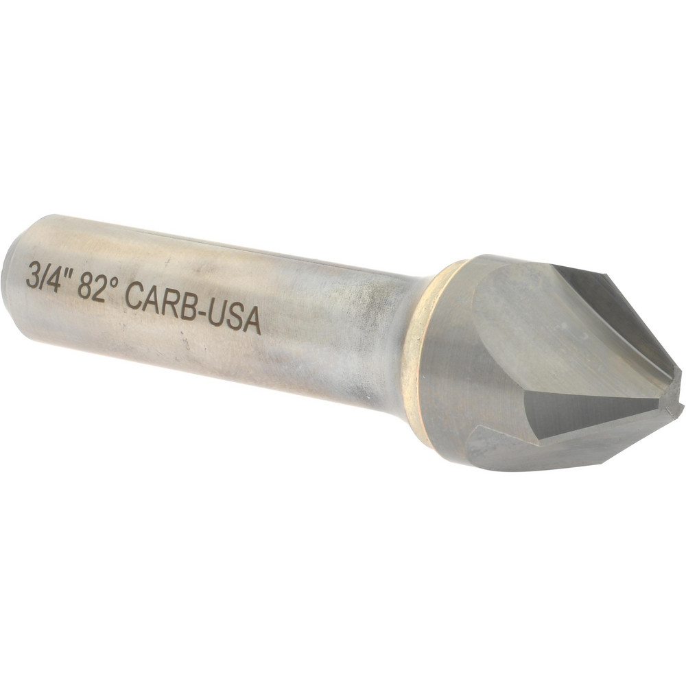 Hertel Countersink: 3/4" Head Dia, 100.00 deg Included Angle, 6 Flute, Solid Carbide, Right Hand Cut - 336-008580