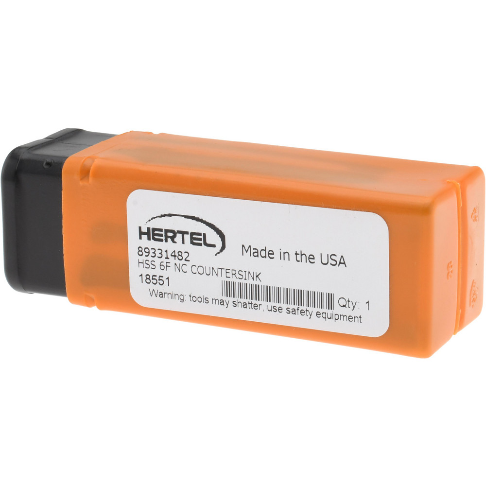 Hertel Countersink: 1" Head Dia, 82.00 deg Included Angle, 6 Flute, High-Speed Steel, Right Hand Cut - GX89331482