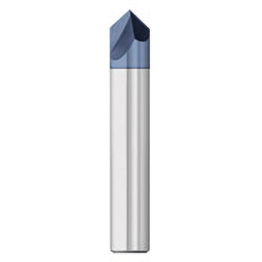 Titan USA Chamfer Mill: 1/8" Dia, 1/8" Shank Dia, 60 deg, 2 Flute, Solid Carbide, Single End - TC85300