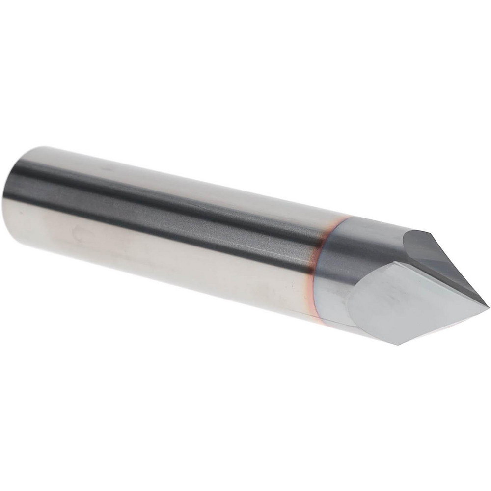 Titan USA Chamfer Mill: 5/16" Dia, 5/16" Shank Dia, 82 deg, 4 Flute, Solid Carbide, Single End - TC87796