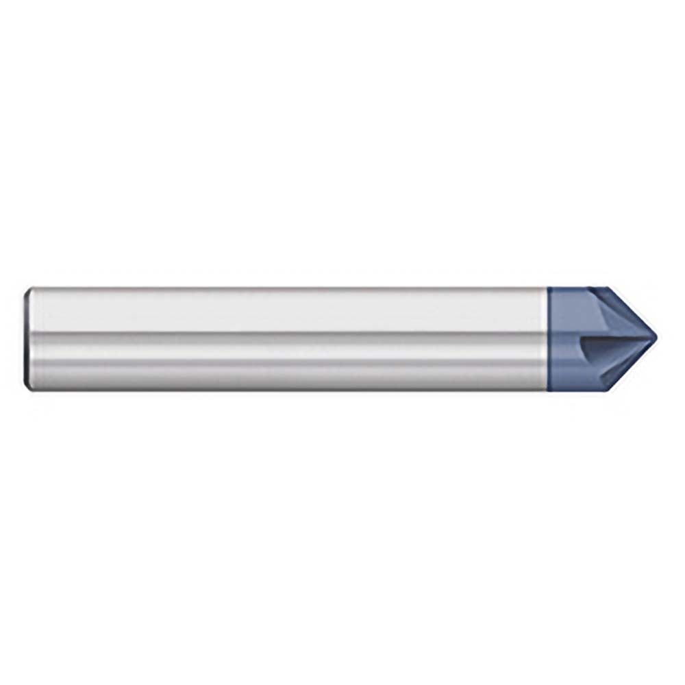 Titan USA Chamfer Mill: 5/16" Dia, 5/16" Shank Dia, 82 deg, 4 Flute, Solid Carbide, Single End - TC87796