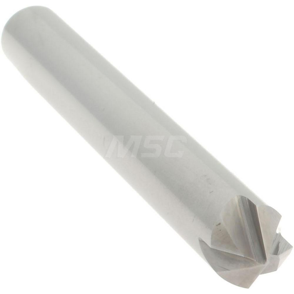 Accupro Chamfer Mill: 1/4" Dia, 1/4" Shank Dia, 82 deg, 4 Flute, Solid Carbide, Single End - 2500106