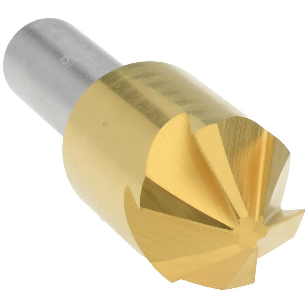 Melin Tool Countersink: 5/8" Head Dia, 90.00 deg Included Angle, 6 Flute, Cobalt Steel, Right Hand Cut - 18220