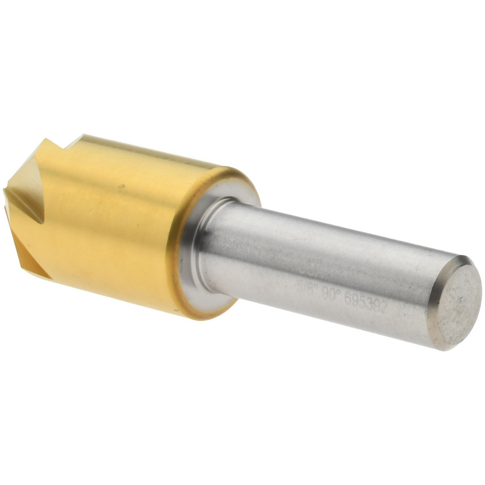 Melin Tool Countersink: 5/8" Head Dia, 90.00 deg Included Angle, 6 Flute, Cobalt Steel, Right Hand Cut - 18220